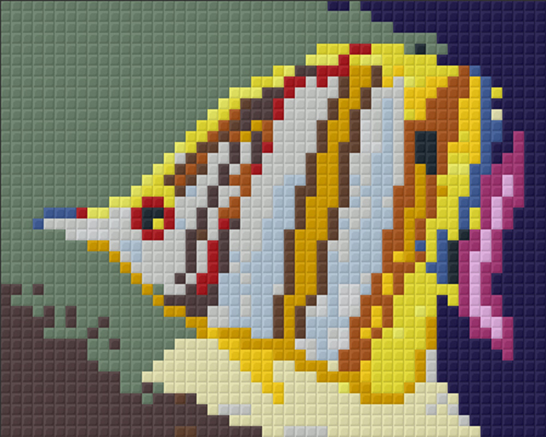Angel Fish Facing Left One [1] Baseplate PixelHobby Mini-mosaic Art Kit image 0